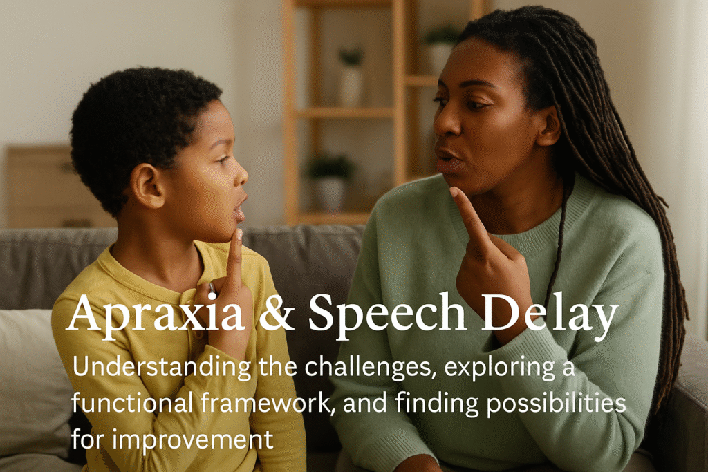 Supporting speech and motor development through a functional, root-cause approach—helping parents understand the ‘whys’ behind apraxia and speech delay
